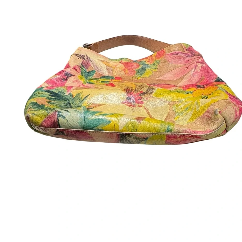 Maurizio Taiuti Italian leather floral hobo/shoulder bag